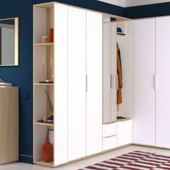 Куба Шкаф 13.29, цвет дуб сонома/белый премиум, ШхГхВ 40х38,3х210,6 см., универсальная сборка | фото 9