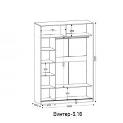 ВИНТЕР - 6.16 Шкаф-купе 1600 без зеркала | фото 2