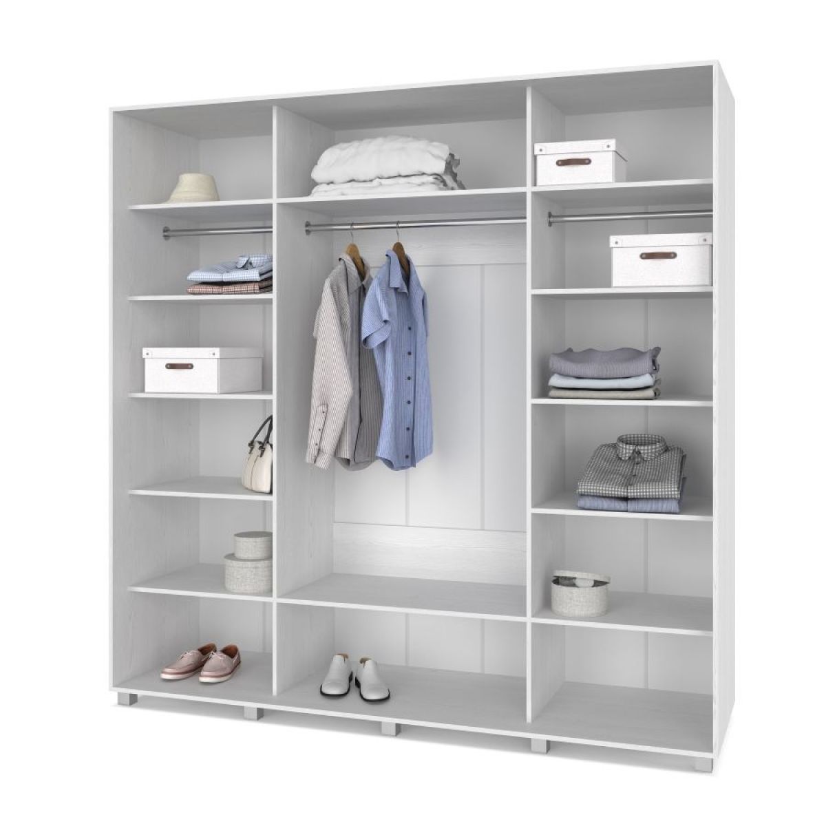 МАРТИН Шкаф-купе с зеркалами Анкор светлый (2200*600) М623 | фото 2