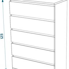 S00951 Варма 5 комод 80х123х40, белый | фото 3