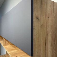 Кухонный гарнитур «Монако» 2.0 м Серия 2 МДФ с фрезеровкой (Дуб Золотой/Графит) | фото 6