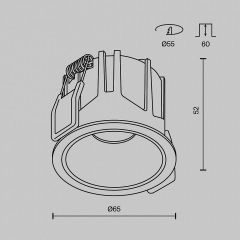 Встраиваемый светильник Maytoni Alfa LED DL043-01-10W2.7K-RD-B | фото 11