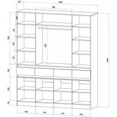 ЛЕНОРА Спальный гарнитур (модульный) графит | фото 9