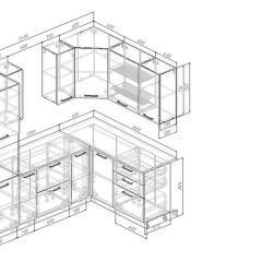 Кухонный гарнитур Антик 2400*1600 (Стол. 26мм) | фото 2