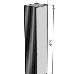 Шкаф Linnea MHR-1-3 2050х400х510 (Графит-М 11.1.25) | фото 2