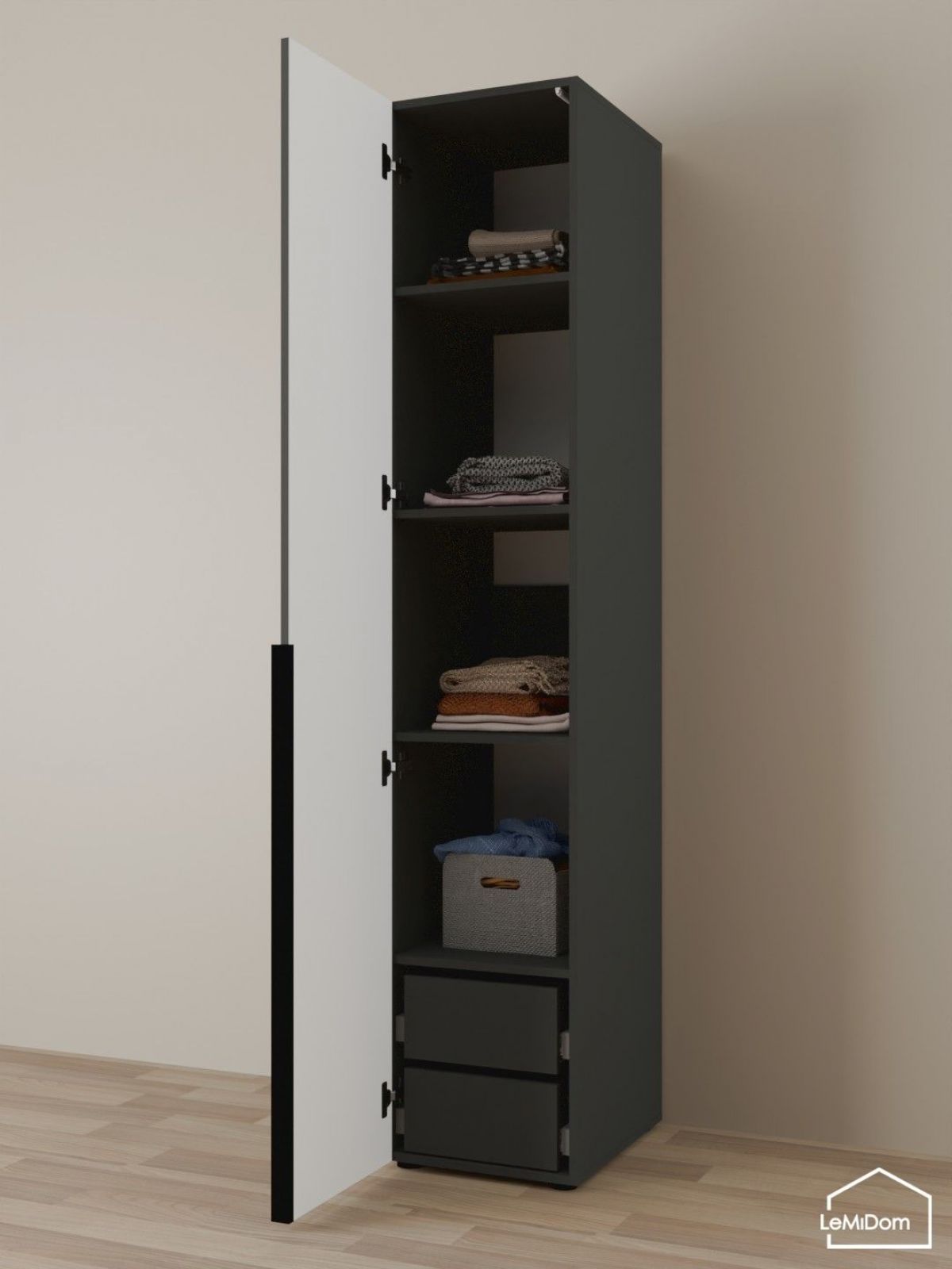 Шкаф Linnea MHR-1-4 2050х400х510 (Графит-М 11.1.25) | фото 5