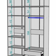 Шкаф с антресолью Linnea MHR-4A-2 2450х1600х510 (Графит-М 11.1.25) | фото 3