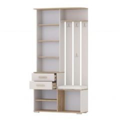 ДОМИНО Прихожая шкаф с вешалкой (дуб крафт золотой/кашемир серый) | фото 2