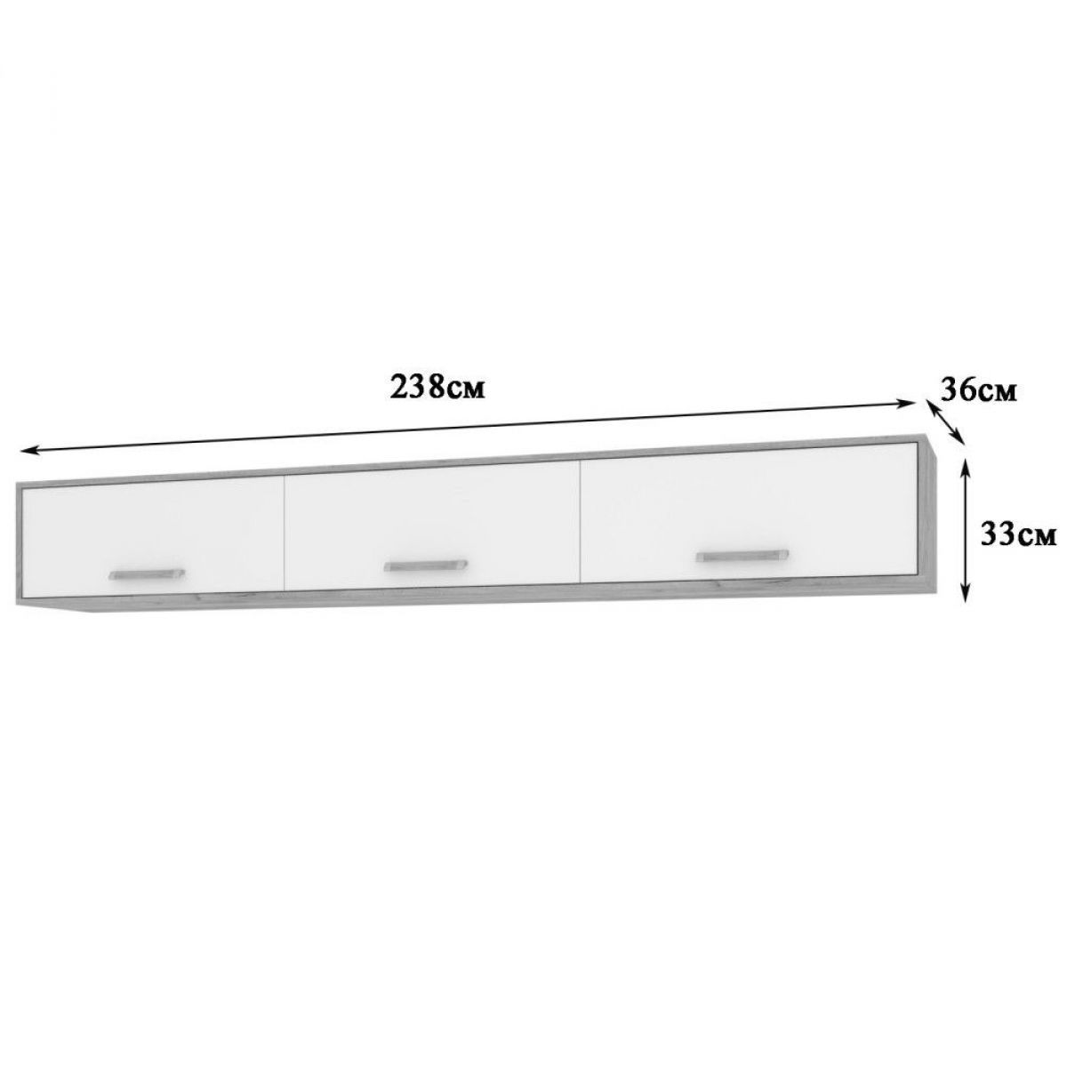 ФЛОРИДА Гостиная (модульная) дуб серый/белый | фото 9