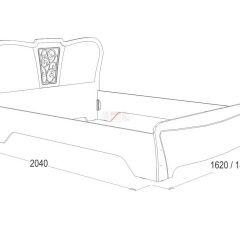 Кровать двойная 1400 Ольга-12 МДФ без основания | фото 2